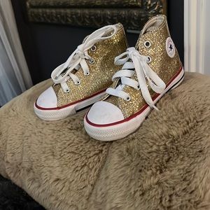 Gold Glitter Converse